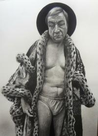 Houtskool/acryl 70/110 cm 