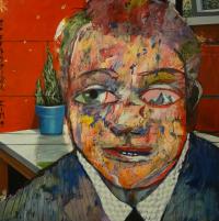 Olieverf op doek 100/100 cm â‚¬1500